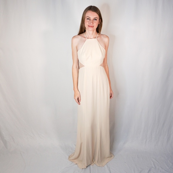 White by Vera Wang Dresses & Skirts - WHITE VERA WANG Crepe Cutaway Dress Illusion NWT